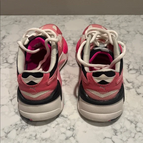 Puma Pink and Cream Athletic Sneakers - Picture 3 of 5